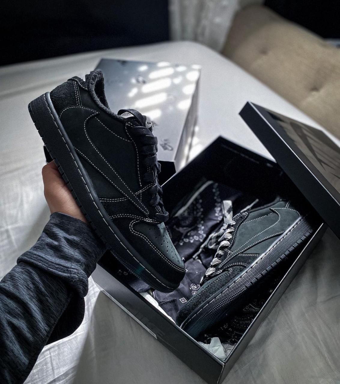 Nike Air Jordan 1 Low OG SP x Travis Scott “Black Phantom” Sneakers